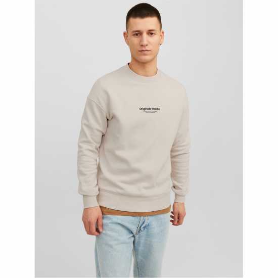 Мъжки горнища на анцуг Jack And Jones Jorvester Crew Sweatshirt Лунна лъчина Jack And Jones Jorvester Crew Sweatshirt Лунна лъчина Мъжки горнища на анцуг