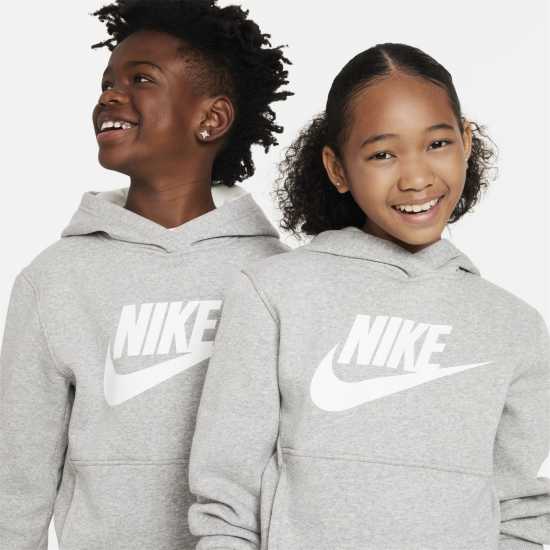 Nike Sportswear Club Fleece Big Kids' Hoodie Grey Heather Nike Sportswear Club Fleece Big Kids' Hoodie Grey Heather