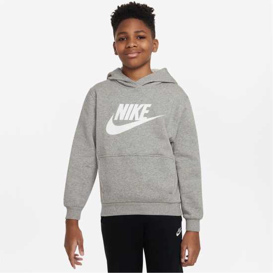 Nike Sportswear Club Fleece Big Kids' Hoodie Grey Heather Nike Sportswear Club Fleece Big Kids' Hoodie Grey Heather