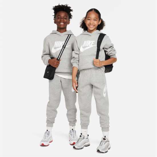 Nike Sportswear Club Fleece Big Kids' Hoodie Grey Heather Nike Sportswear Club Fleece Big Kids' Hoodie Grey Heather
