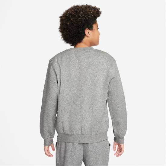 Nike Sportswear Club Fleece Big Kids' Sweatshirt Сиво Детски горнища и пуловери