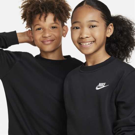 Детски горнища и пуловери Nike Sportswear Club Fleece Big Kids' Sweatshirt Черно Nike Sportswear Club Fleece Big Kids' Sweatshirt Черно Детски горнища и пуловери
