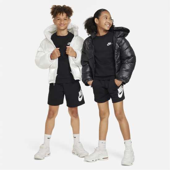 Детски горнища и пуловери Nike Sportswear Club Fleece Big Kids' Sweatshirt Черно Nike Sportswear Club Fleece Big Kids' Sweatshirt Черно Детски горнища и пуловери