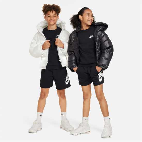 Детски горнища и пуловери Nike Sportswear Club Fleece Big Kids' Sweatshirt Черно Nike Sportswear Club Fleece Big Kids' Sweatshirt Черно Детски горнища и пуловери