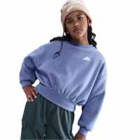 Nike Sportswear Club Fleece Big Kids' (Girls') Boxy Crewneck Sweatshirt Индиго 