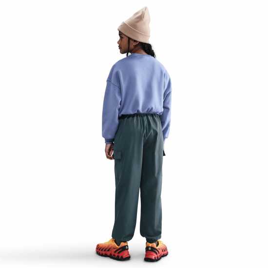 Nike Sportswear Club Fleece Big Kids' (Girls') Boxy Crewneck Sweatshirt Индиго Nike Sportswear Club Fleece Big Kids' (Girls') Boxy Crewneck Sweatshirt Индиго