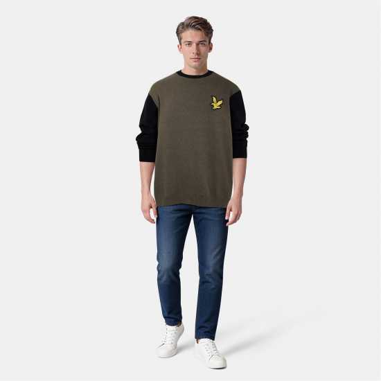 Lyle And Scott Block Crew Neck Sweater  Мъжки горнища на анцуг