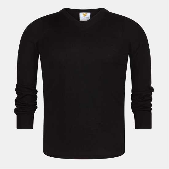 Lyle And Scott Merrick V-Neck Jumper Истинско черно Lyle And Scott Merrick V-Neck Jumper Истинско черно