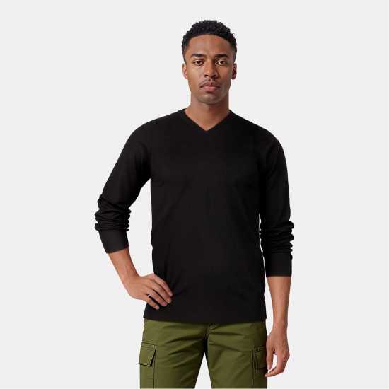 Lyle And Scott Merrick V-Neck Jumper Истинско черно Lyle And Scott Merrick V-Neck Jumper Истинско черно