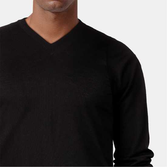 Lyle And Scott Merrick V-Neck Jumper Истинско черно Lyle And Scott Merrick V-Neck Jumper Истинско черно