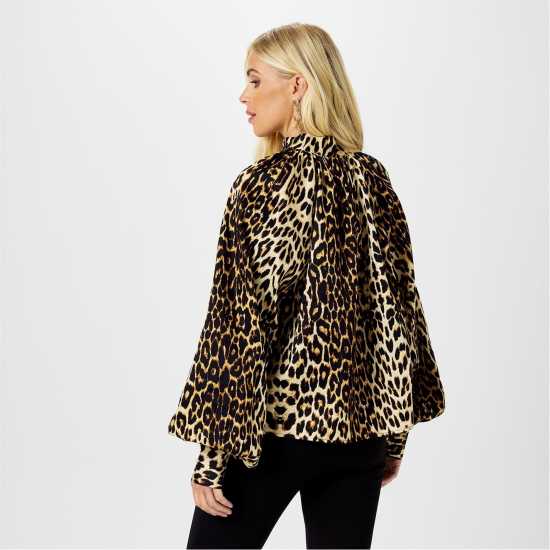 Biba Balloon Blouse Леопард Дамски ризи и тениски