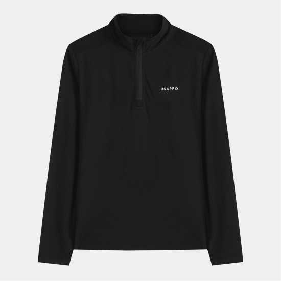 Usa Pro Pro Quarter Zip Junior Черно 