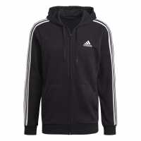 Adidas Men's French Terry 3-Stripe Full-Zip Hoodie  