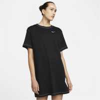 Nike Тениска Swoosh T Shirt Dress Womens Black Дамски поли и рокли