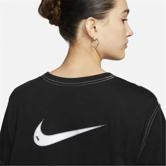 Nike Тениска Swoosh T Shirt Dress Womens  - Дамски поли и рокли