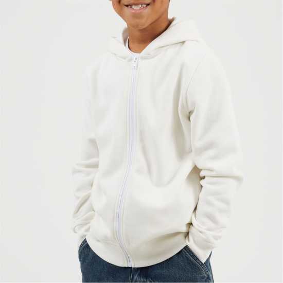 Brave Soul Fz Zip Hood Jn99 Off White 