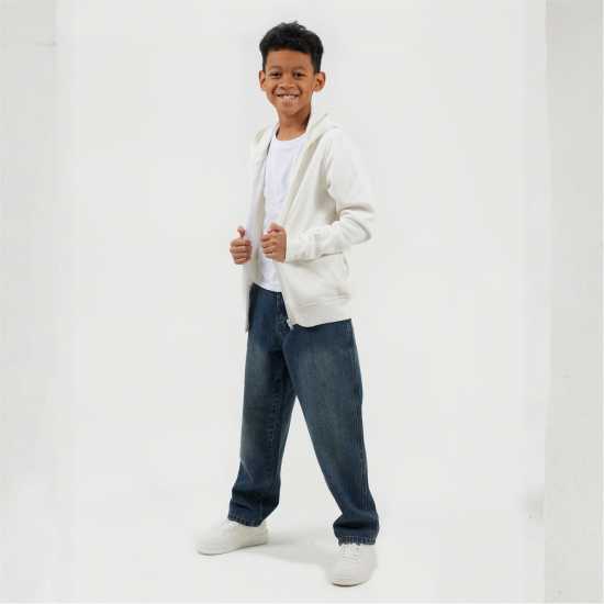 Brave Soul Fz Zip Hood Jn99 Off White 