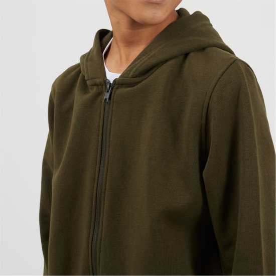 Brave Soul Fz Zip Hood Jn99 Mid Khaki 
