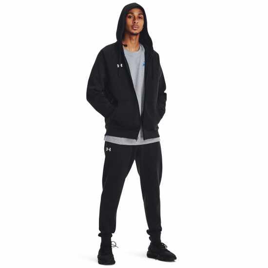 Under Armour Armour UA Rival Fleece Full-Zip Hoodie Mens Черно Under Armour Armour UA Rival Fleece Full-Zip Hoodie Mens Черно