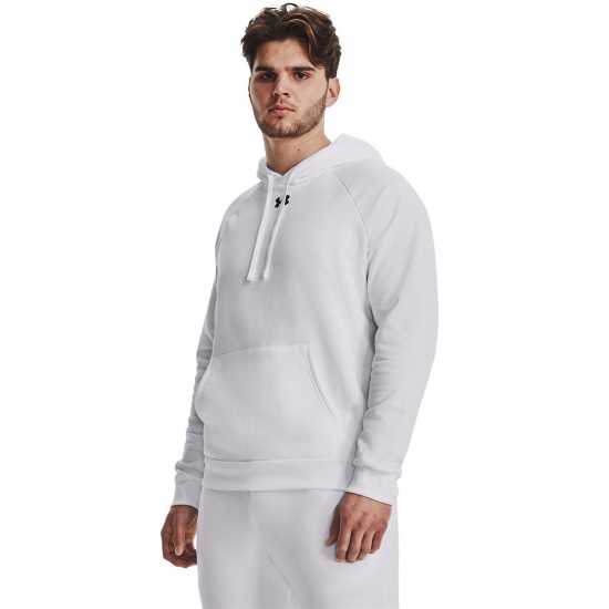 Under Armour Rival Fitted Oth Hoodie Mens White Мъжки суитчъри и блузи с качулки