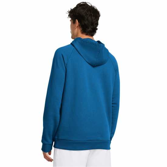 Under Armour Rival Fitted Oth Hoodie Mens Photon Blue/Wht Мъжки суитчъри и блузи с качулки