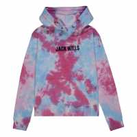 Jack Wills Kids Girls Tie Dye Sky Print Hoodie  Детски суитчъри и блузи с качулки