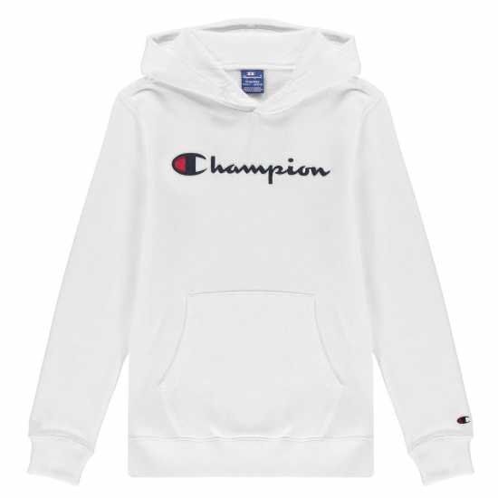 Champion Logo Oth Hoodie White - Детски суитчъри и блузи с качулки