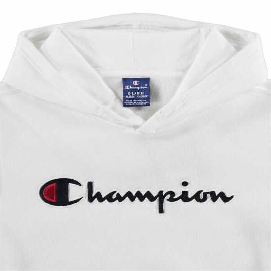 Champion Logo Oth Hoodie White - Детски суитчъри и блузи с качулки