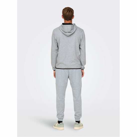 Only Zip Hoodie Сиво меланж Only Zip Hoodie Сиво меланж