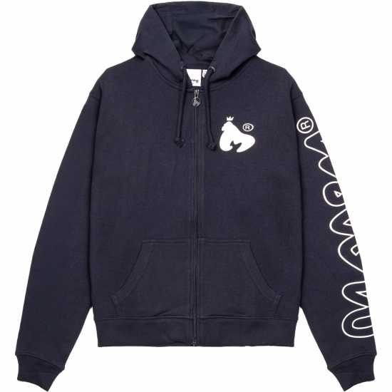Money Ape Sleeve Zip Hood Jnr Морска синьо Детски суитчъри и блузи с качулки