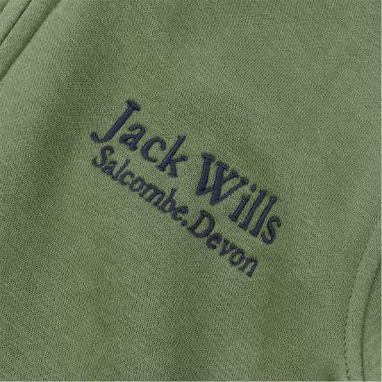 Jack Wills Pinebrook Zip Hoodie Olivine - Детски суитчъри и блузи с качулки