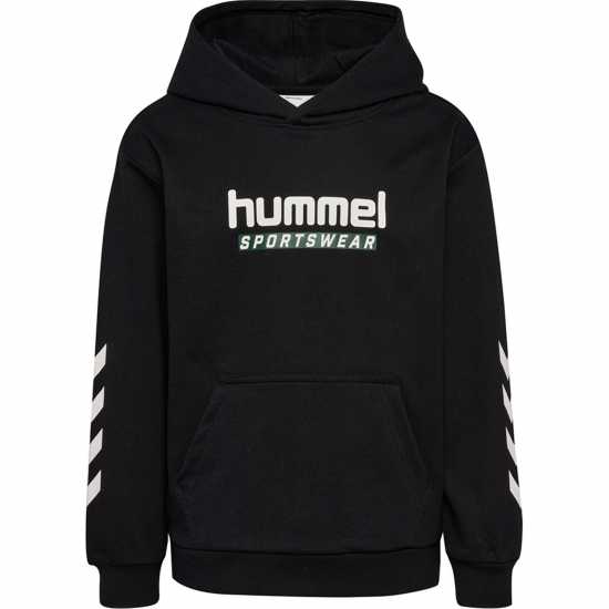 Детски суитчъри и блузи с качулки Hummel Logo Hoodie Junior Black/White Hummel Logo Hoodie Junior Black/White Детски суитчъри и блузи с качулки