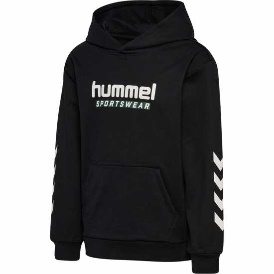Детски суитчъри и блузи с качулки Hummel Logo Hoodie Junior Black/White Hummel Logo Hoodie Junior Black/White Детски суитчъри и блузи с качулки