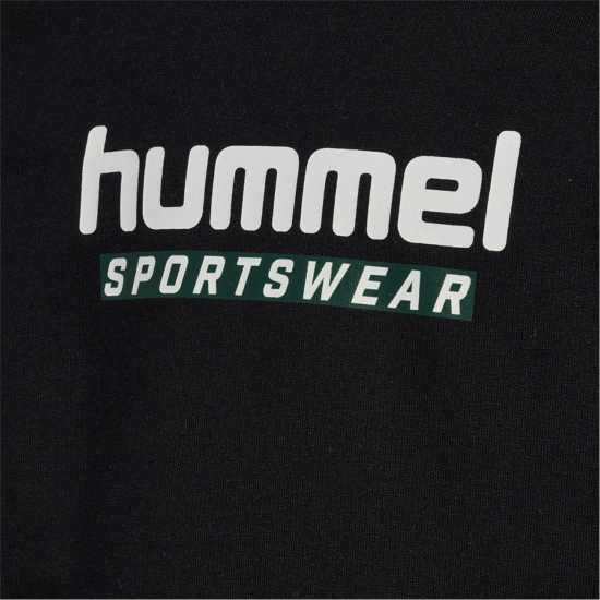 Детски суитчъри и блузи с качулки Hummel Logo Hoodie Junior Black/White Hummel Logo Hoodie Junior Black/White Детски суитчъри и блузи с качулки
