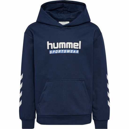 Hummel Logo Hoodie Junior Navy/White Детски суитчъри и блузи с качулки