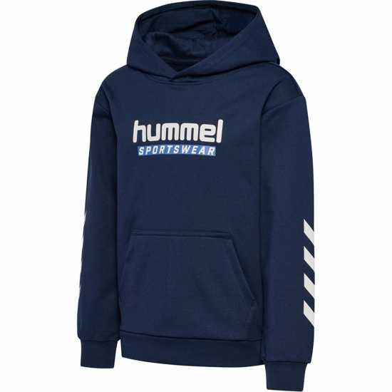 Hummel Logo Hoodie Junior Navy/White Детски суитчъри и блузи с качулки