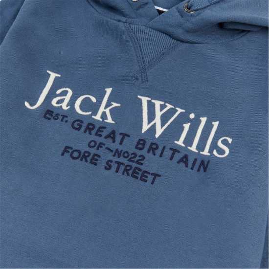 Jack Wills Wills Oth Hoodie Junior Boys China Blue - Детски суитчъри и блузи с качулки