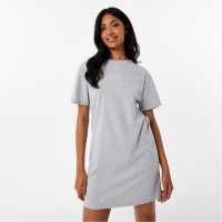 Рокля-Риза Jack Wills Logo T-Shirt Dress Grey Marl Дамски поли и рокли