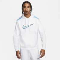 Nike Nsw Sport Fleece Hoodie Mens White/Blue Мъжки суитчъри и блузи с качулки