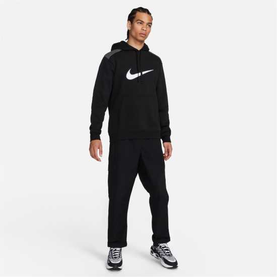 Nike Nsw Sport Fleece Hoodie Mens BLACK/IRON GREY Мъжки суитчъри и блузи с качулки