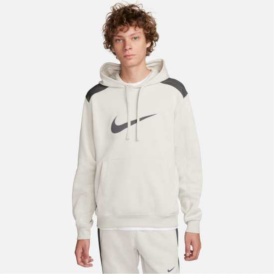 Nike Nsw Sport Fleece Hoodie Mens Bone/Grey Мъжки суитчъри и блузи с качулки