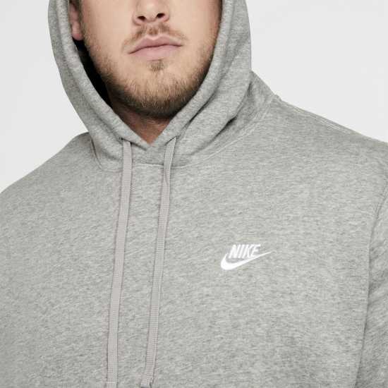 Nike Sportswear Club Fleece Pullover Hoodie Mens Сиво Nike Sportswear Club Fleece Pullover Hoodie Mens Сиво
