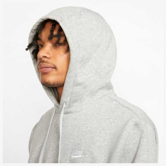 Nike Sportswear Club Fleece Pullover Hoodie Mens Сиво Nike Sportswear Club Fleece Pullover Hoodie Mens Сиво
