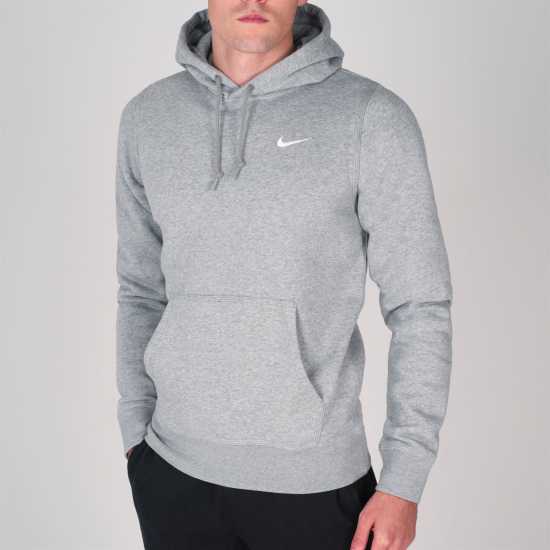 Nike Sportswear Club Fleece Pullover Hoodie Mens Сиво Nike Sportswear Club Fleece Pullover Hoodie Mens Сиво