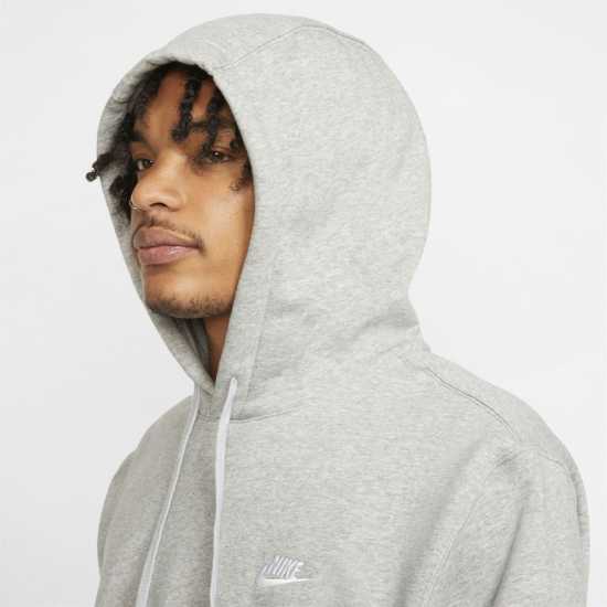 Nike Sportswear Club Fleece Pullover Hoodie Mens Сиво Nike Sportswear Club Fleece Pullover Hoodie Mens Сиво