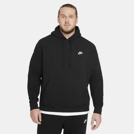Nike Sportswear Club Fleece Pullover Hoodie Mens Black Мъжки полар