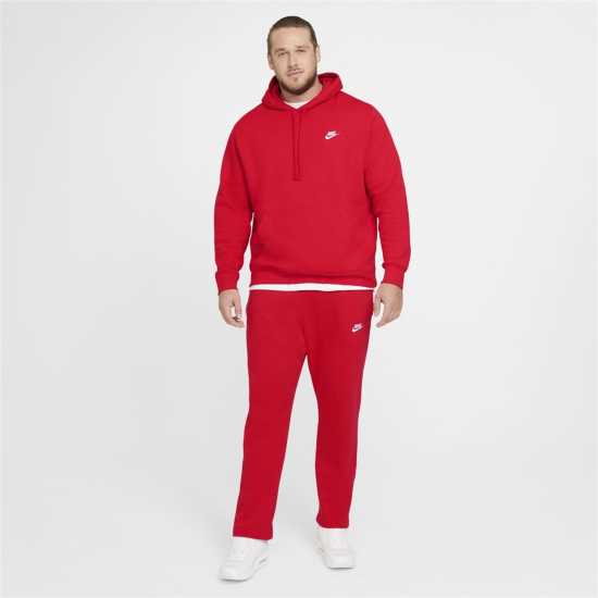 Мъжки суитчъри и блузи с качулки Nike Sportswear Club Fleece Pullover Hoodie Mens Уни Червено/Бяло Nike Sportswear Club Fleece Pullover Hoodie Mens Уни Червено/Бяло Мъжки суитчъри и блузи с качулки