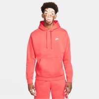 Sale Nike Sportswear Club Fleece Pullover Hoodie Mens Magic Ember/Wht Мъжки полар