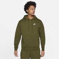 Sale Nike Sportswear Club Fleece Pullover Hoodie Mens Green Мъжки полар