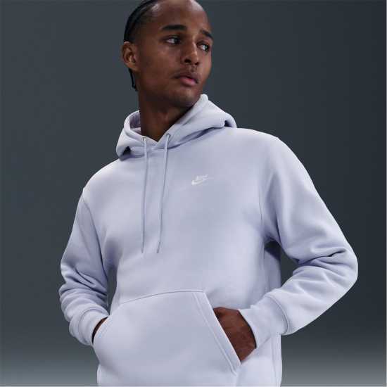 Nike Sportswear Club Fleece Pullover Hoodie Mens Ghost/White 